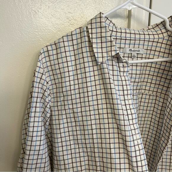 Madewell Oversized Flannel Button Up Shirt XL - Picture 4 of 7